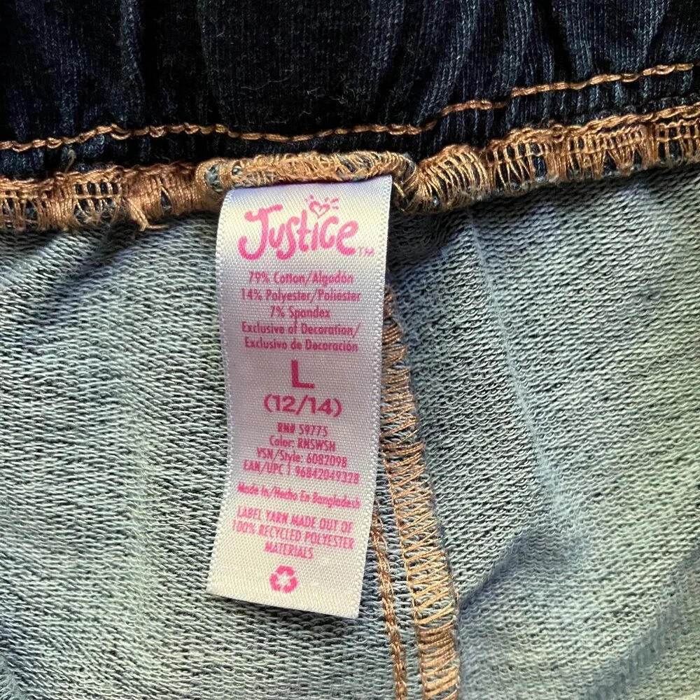 12/14 Justice Stretch Pull-On Denim Shorts Bundle